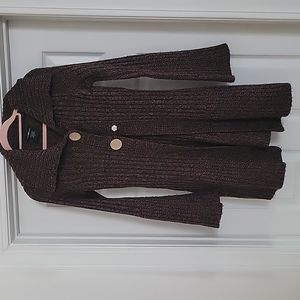 Open cardigan sweater